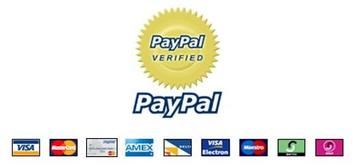 paypal verified and cc payments accepted